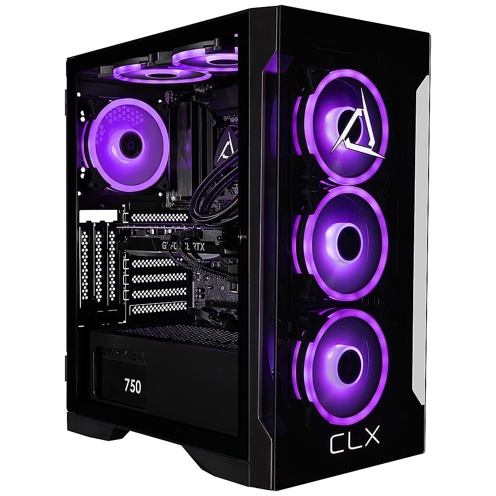 Alt View 2. CLX - SET Gaming Desktop - Intel Core i9 14900KF - 32GB DDR5 5600 Memory - GeForce RTX 4070 SUPER - 1TB NVMe M.2 SSD + 4TB HDD - Black.