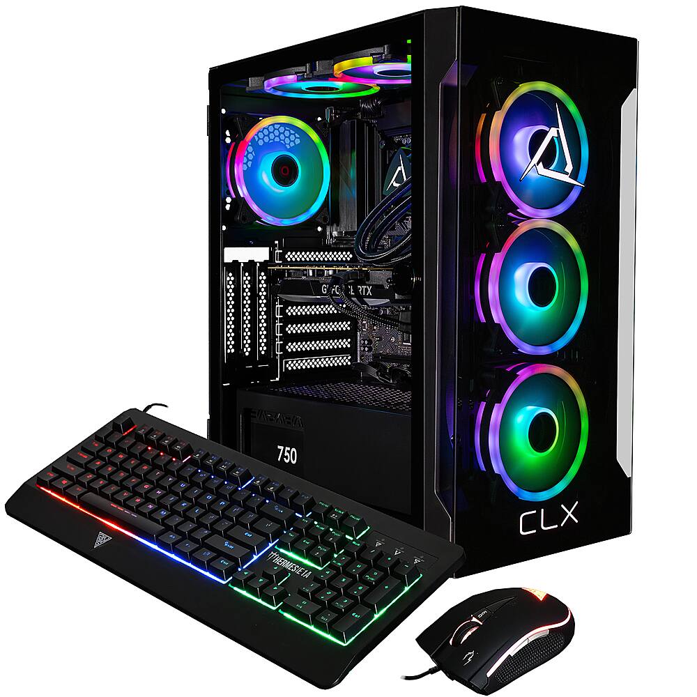 Alt View 6. CLX - SET Gaming Desktop - Intel Core i9 14900KF - 32GB DDR5 5600 Memory - GeForce RTX 4070 SUPER - 1TB NVMe M.2 SSD + 4TB HDD - Black.