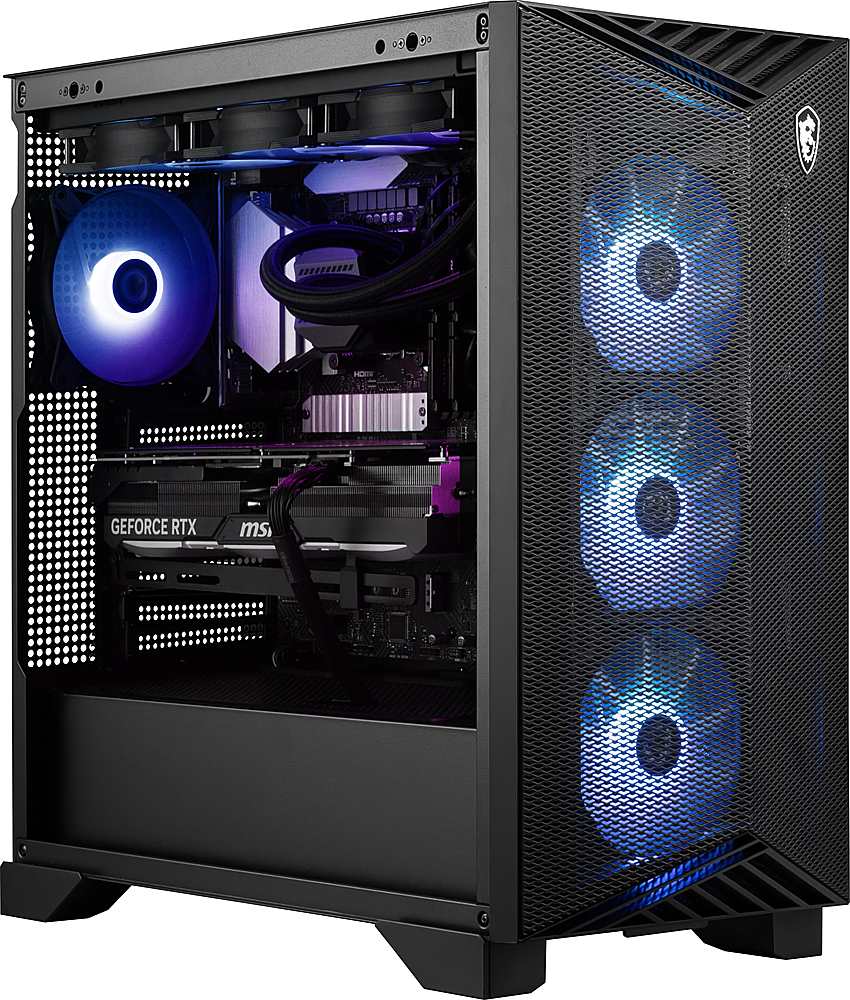 Alt View 4. MSI - Aegis RS2  Gaming Desktop - Intel Core i7-14700KF - 32GB Memory - NVIDIA GeForce RTX 4070 Super - 2TB SSD - Black.