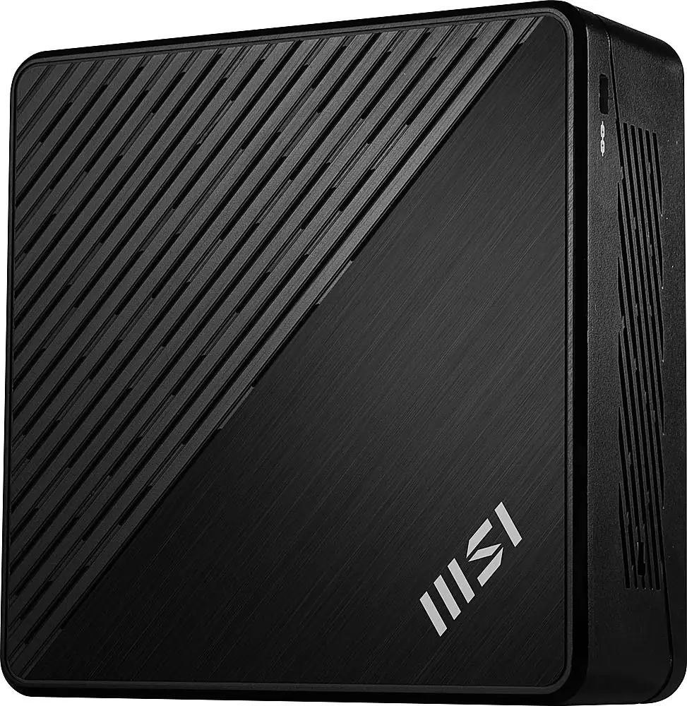 Front. MSI - Cubi 5 Desktop - Intel Core i7-1255U - 16GB Memory - Iris Xe Graphic - 1TB SSD - Black.