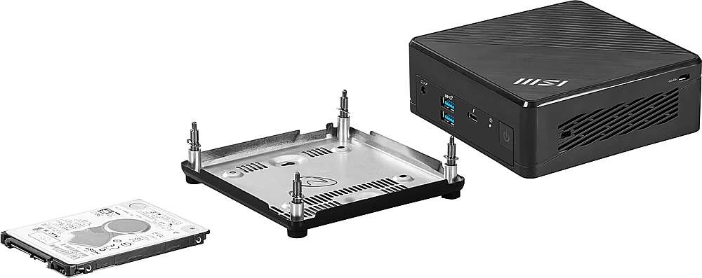 Alt View 2. MSI - Cubi 5 Desktop - Intel Core i7-1255U - 16GB Memory - Iris Xe Graphic - 1TB SSD - Black.