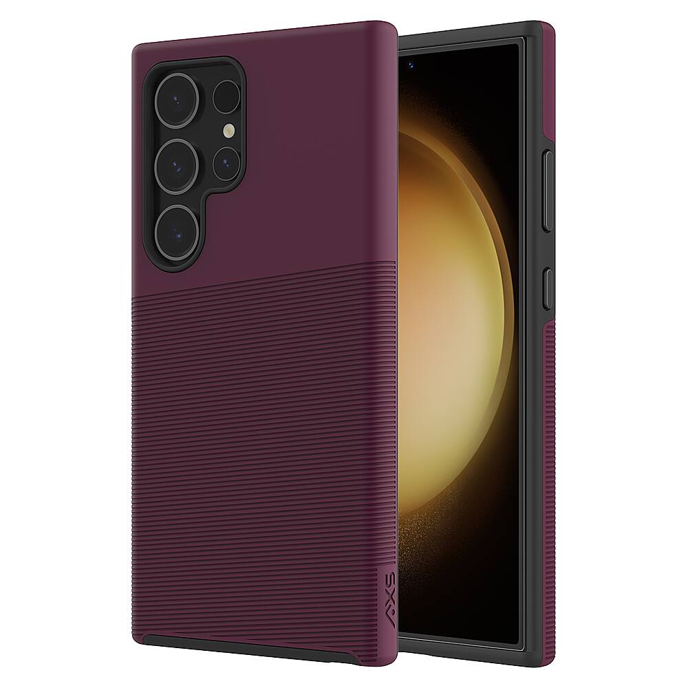 Front. AXS - ProTech Plus Case For Samsung Galaxy S24 Ultra - Sangria.