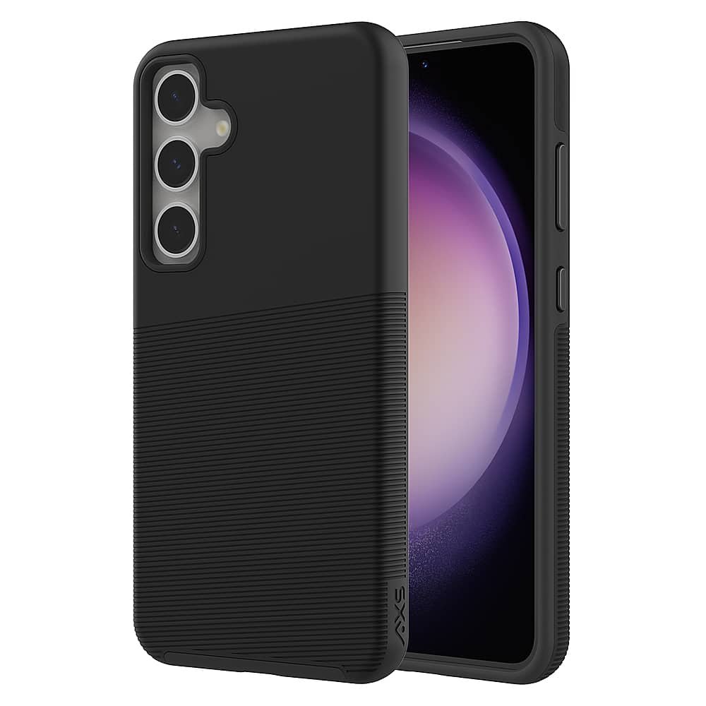 Front. AXS - ProTech Plus Case For Samsung Galaxy S24 Plus - Black.