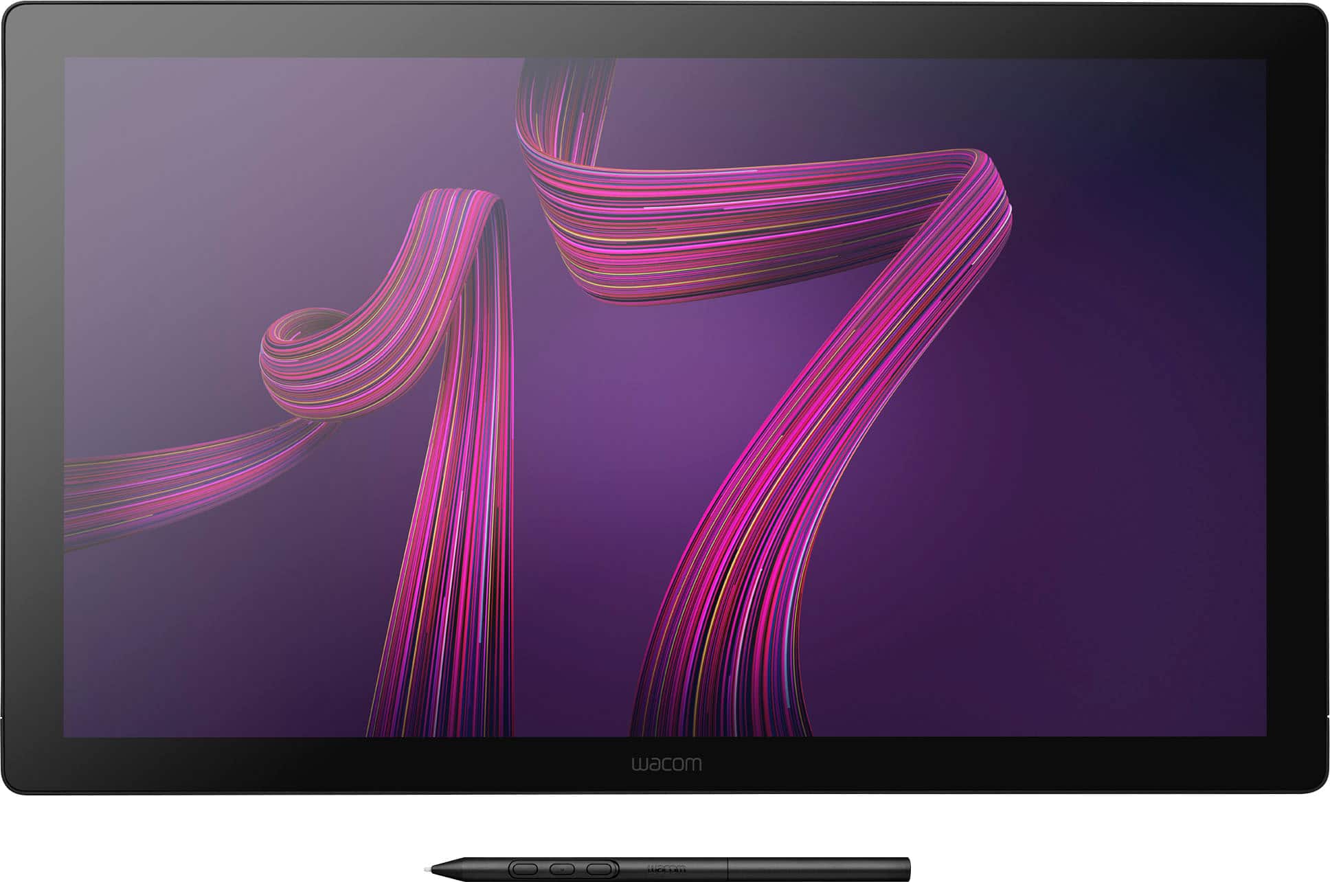 Front. Wacom - Cintiq Pro 17 Creative Pen Drawing Tablet with Touch Display - Black.