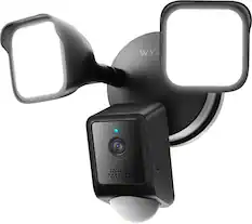 Front. Wyze - Wired Outdoor Wi-Fi, 2600 Lumen Floodlight 2k Home Security Camera v2 - Black.
