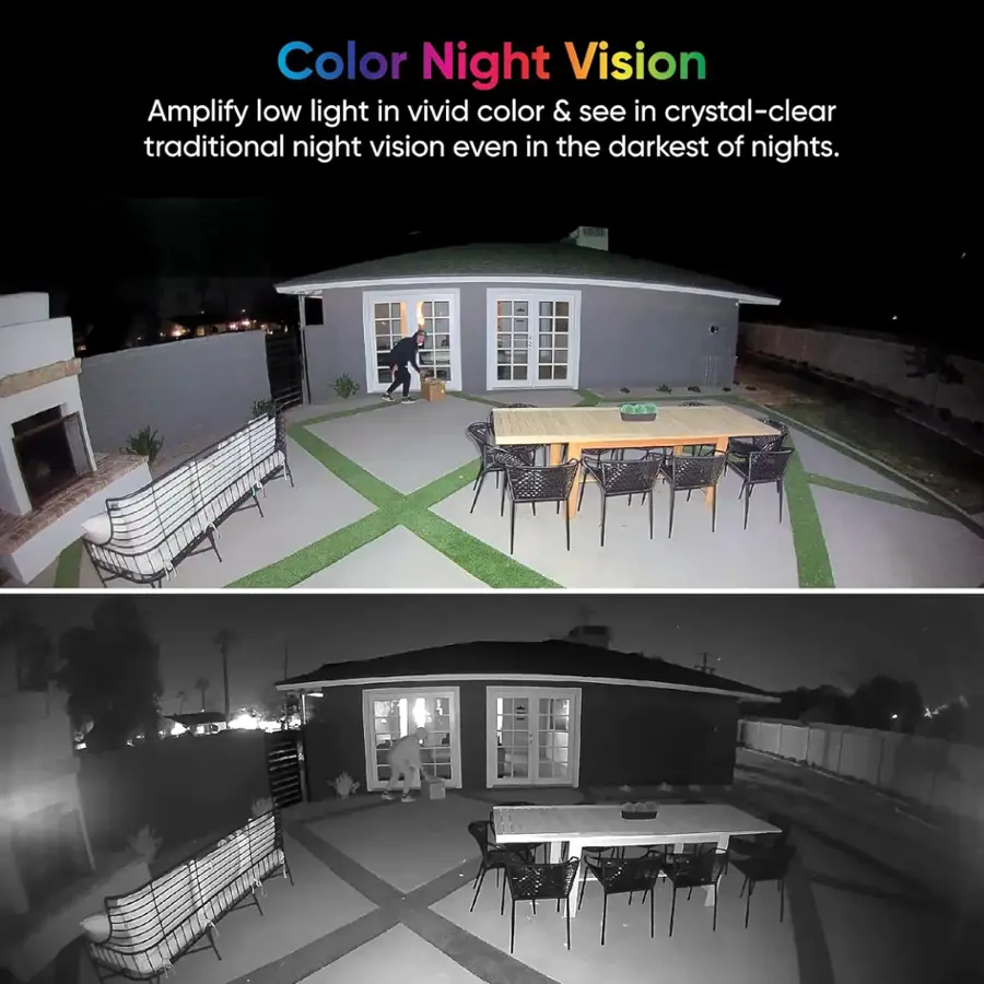 Color Night Vision amplifies low light in vivid color and provides crystal-clear traditional night vision, even in the darkest of nights.