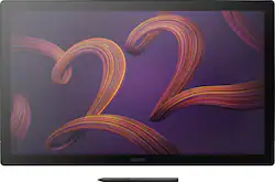 Wacom - Cintiq Pro 22 Creative Pen Drawing Tablet with Touch Display - Black - Front_Zoom