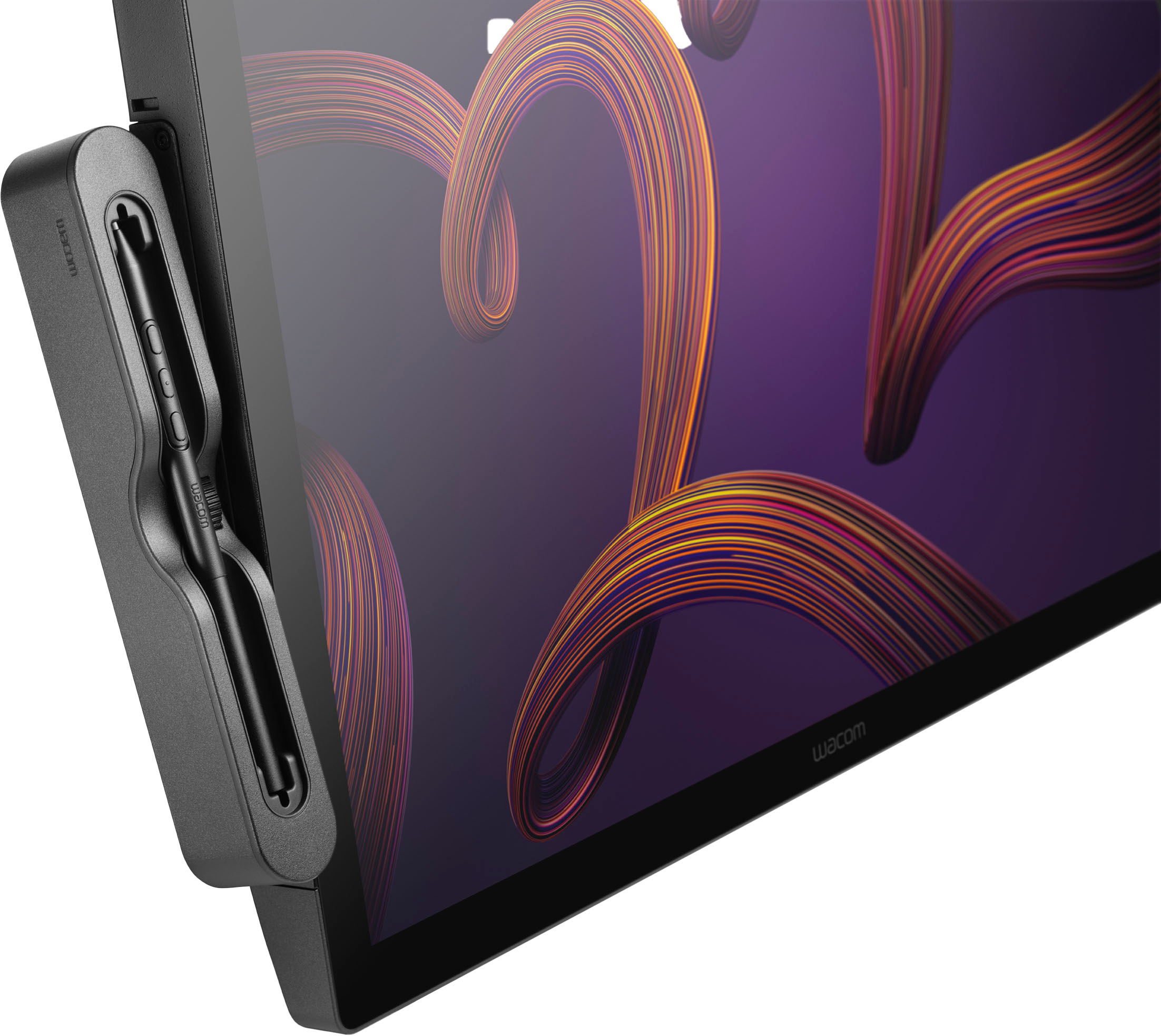 Left. Wacom - Cintiq Pro 22 Creative Pen Drawing Tablet with Touch Display - Black.