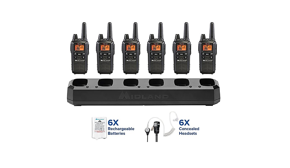 Angle View: Midland - BIZTALK FRS TWO-WAY BUSINESS RADIO BUNDLE LXT600BBX6 - Black