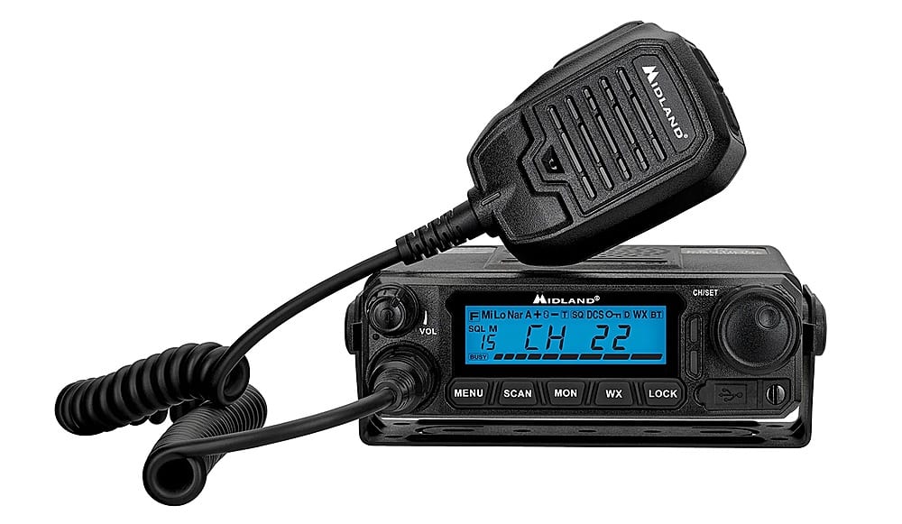 Angle. Midland - MXT500 MICROMOBILE TWO-WAY RADIO - Black.