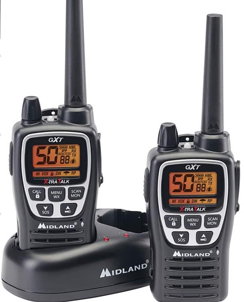 Midland - GXT3000 22-Channel GMRS Two Way Radio (Pair) - Black - Angle_Zoom
