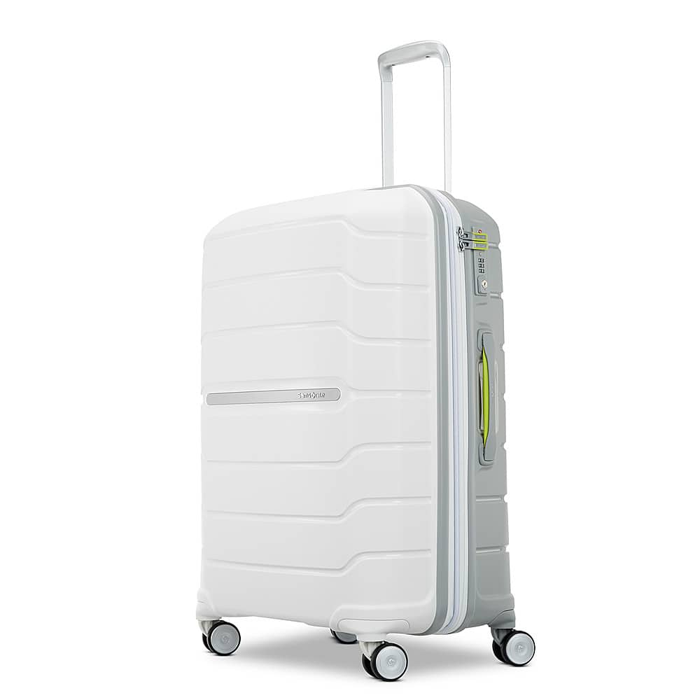 Front. Samsonite - Freeform 28" Expandable Spinner Suitcase - White/Grey.
