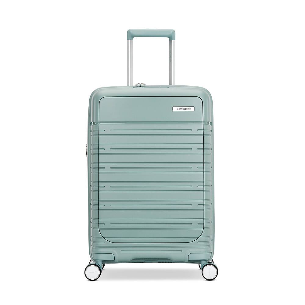 Angle. Samsonite - Elevation Plus 23" Expandable Carry-On Spinner Suitcase - Cypress Green.