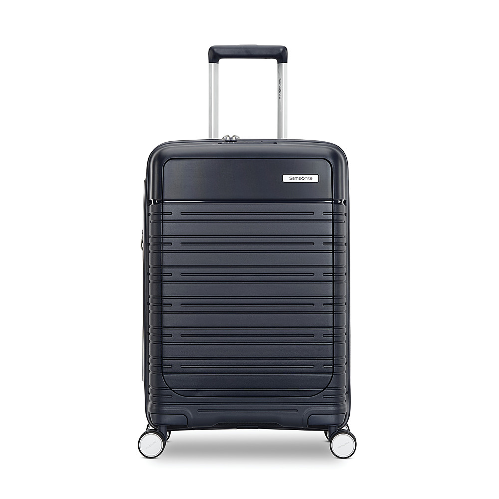 Angle View: Samsonite - Elevation Plus 23" Expandable Carry-On Spinner Suitcase - Midnight Blue