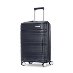 Samsonite - Elevation Plus 21" Expandable Carry-On Spinner Suitcase - Midnight Blue - Front_Zoom
