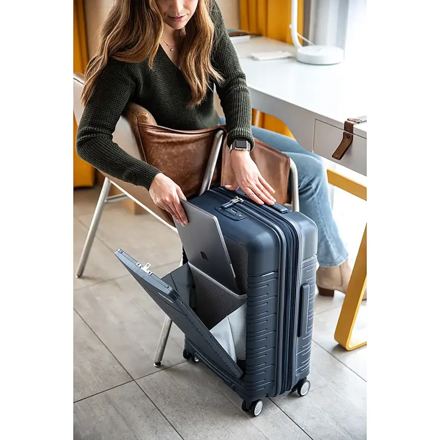 Alt View 17. Samsonite - Elevation Plus 23" Expandable Carry-On Spinner Suitcase - Midnight Blue.