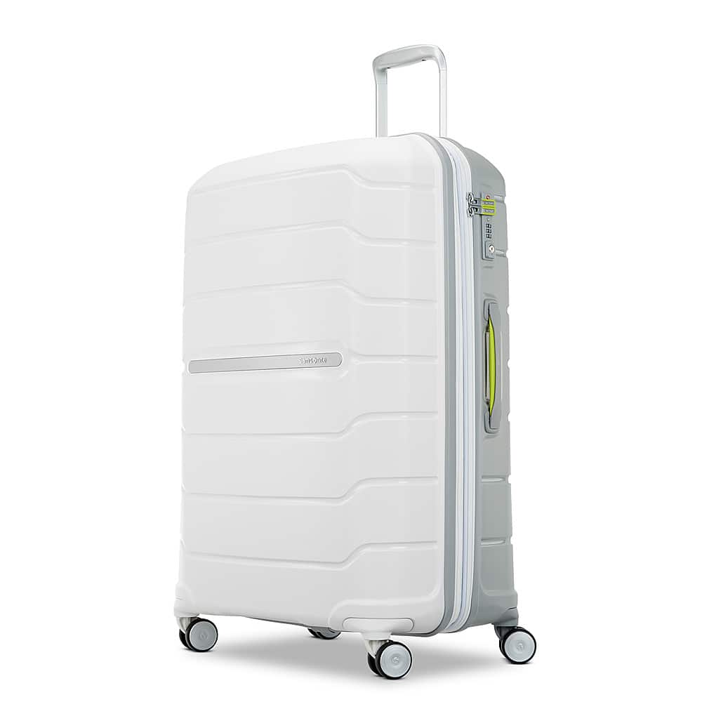Front. Samsonite - Freeform 31" Expandable Spinner Suitcase - White/Grey.