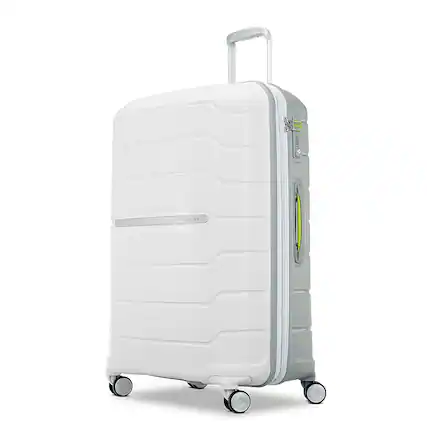 Front. Samsonite - Freeform 31" Expandable Spinner Suitcase - White/Grey.