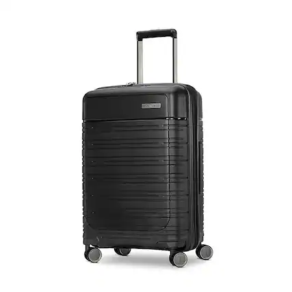 Front. Samsonite - Elevation Plus 23" Expandable Carry-On Spinner Suitcase - Triple Black.