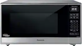 Panasonic - 1.6 Cu. Ft. 1250Watt Countertop Microwave Oven with Cyclonic Inverter Technology - Stainless Steel/silver