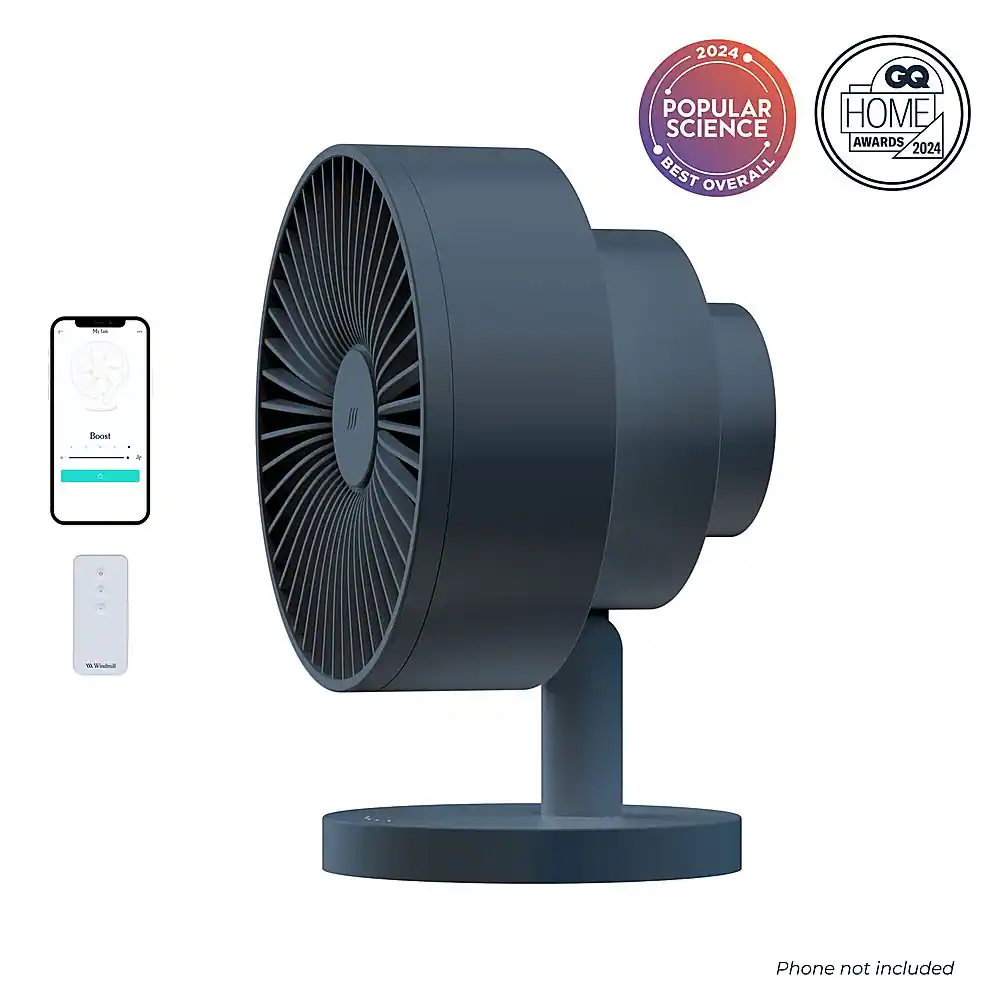 Windmill - Smart Whisper-Quiet Air Circulator and Fan with 5 speeds and Remote - Marine