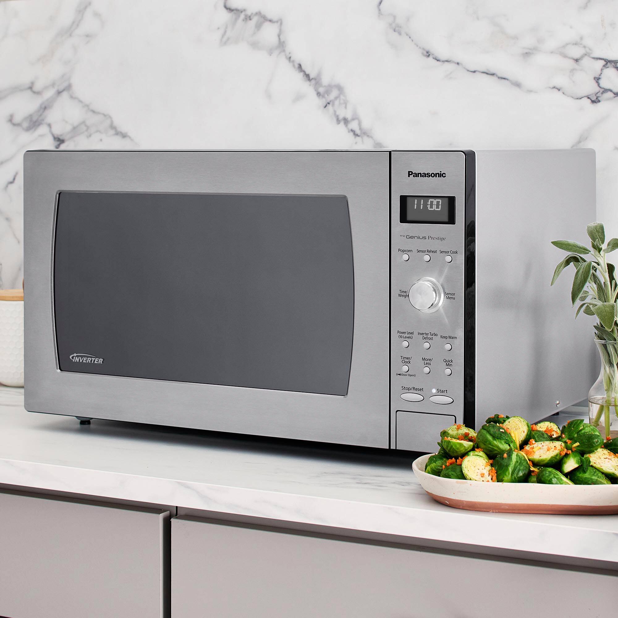 Panasonic 1100 I 1 Genius Precision oven is known for its advanced technology and superior performance. It features a 1100 watt inverter, which provides consistent heating and even cooking. The oven is equipped with a digital control panel, making it easy to operate and adjust settings. It is designed to be energy-efficient and environmentally friendly. The oven is available in a silver color and is a popular choice for those who value quality and convenience in their kitchen appliances.