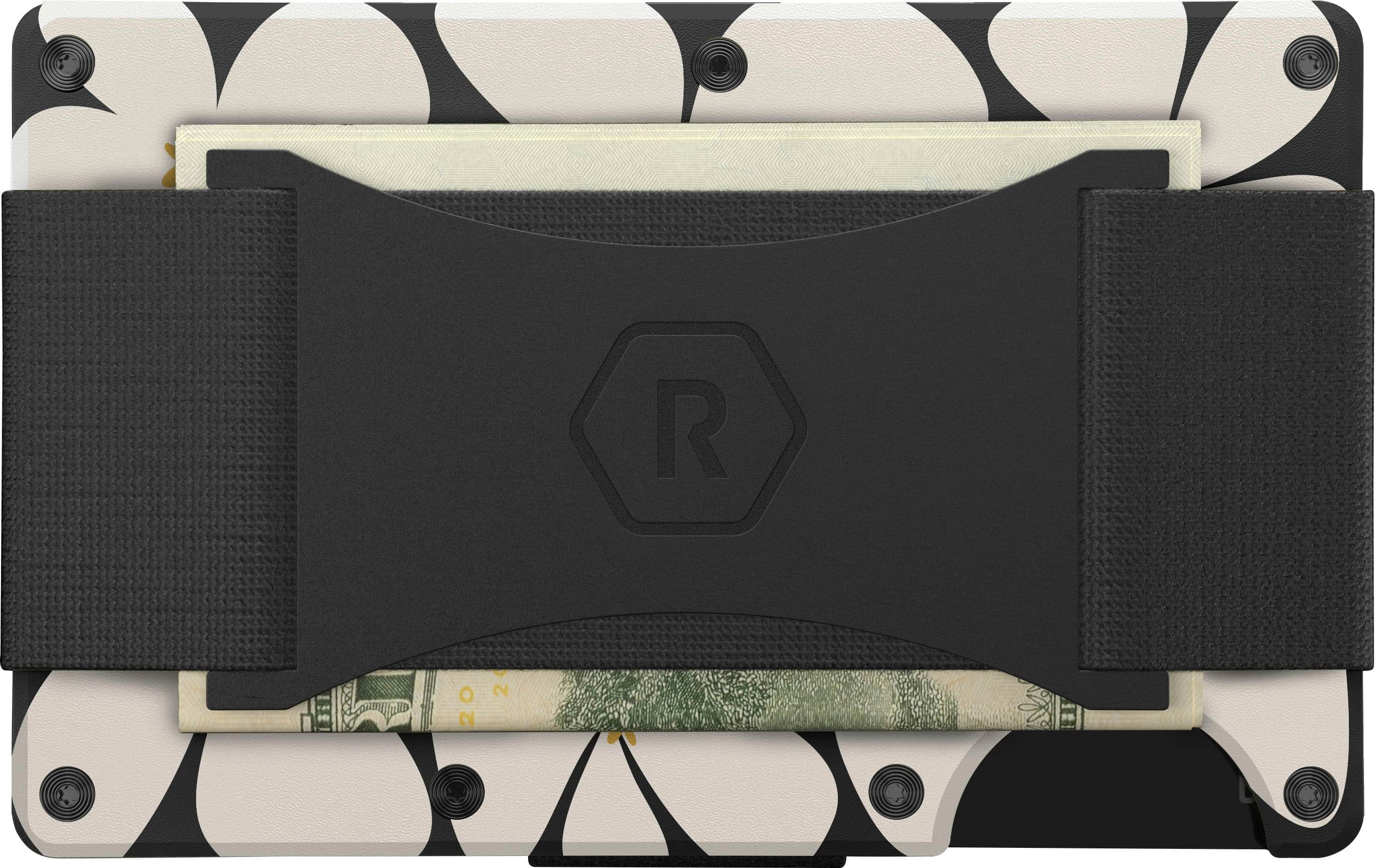 Angle View: The Ridge Wallet - Aluminum - Daisy Dream