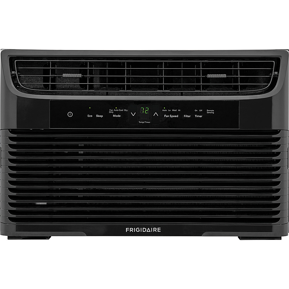 Angle View: Frigidaire - 8,000 BTU Window Air Conditioner with Remote in Black - Black