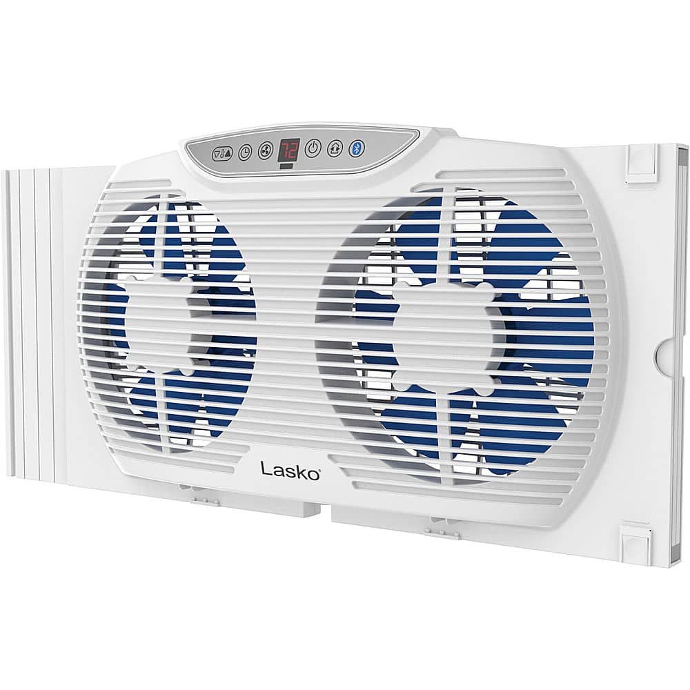 Best Buy Lasko Electrically Reversible Twin Window Fan with Bluetooth