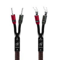 AudioQuest - 20FT Rocket 33 Full-Range Speaker Cable w/ SureGrip 300 Banana > Multi-Spade Connectors - Red/Black - Front_Zoom