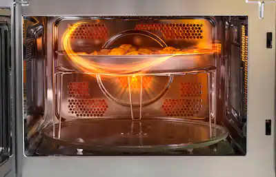 GE 1.0 Cu. Ft. Convection Countertop Microwave with Air Fry ...