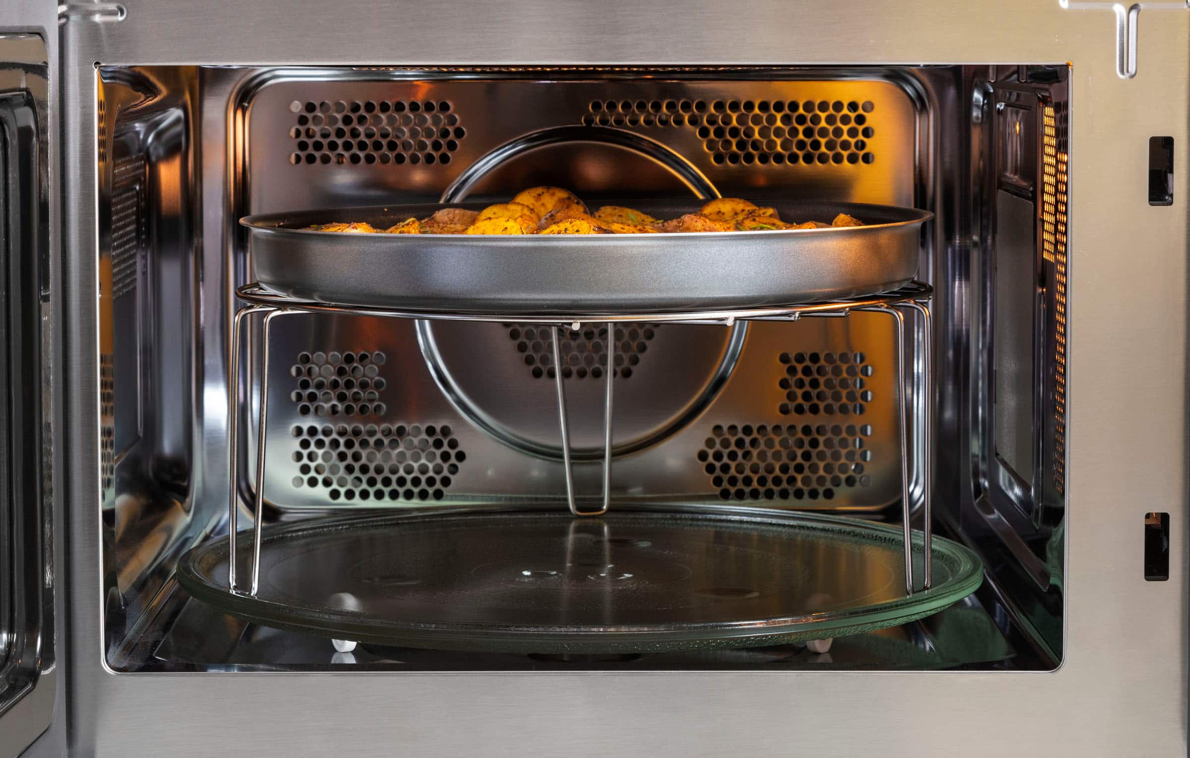 Alt View 12. GE - 1.0 Cu. Ft. Convection Countertop Microwave with Air Fry - Stainless Steel.