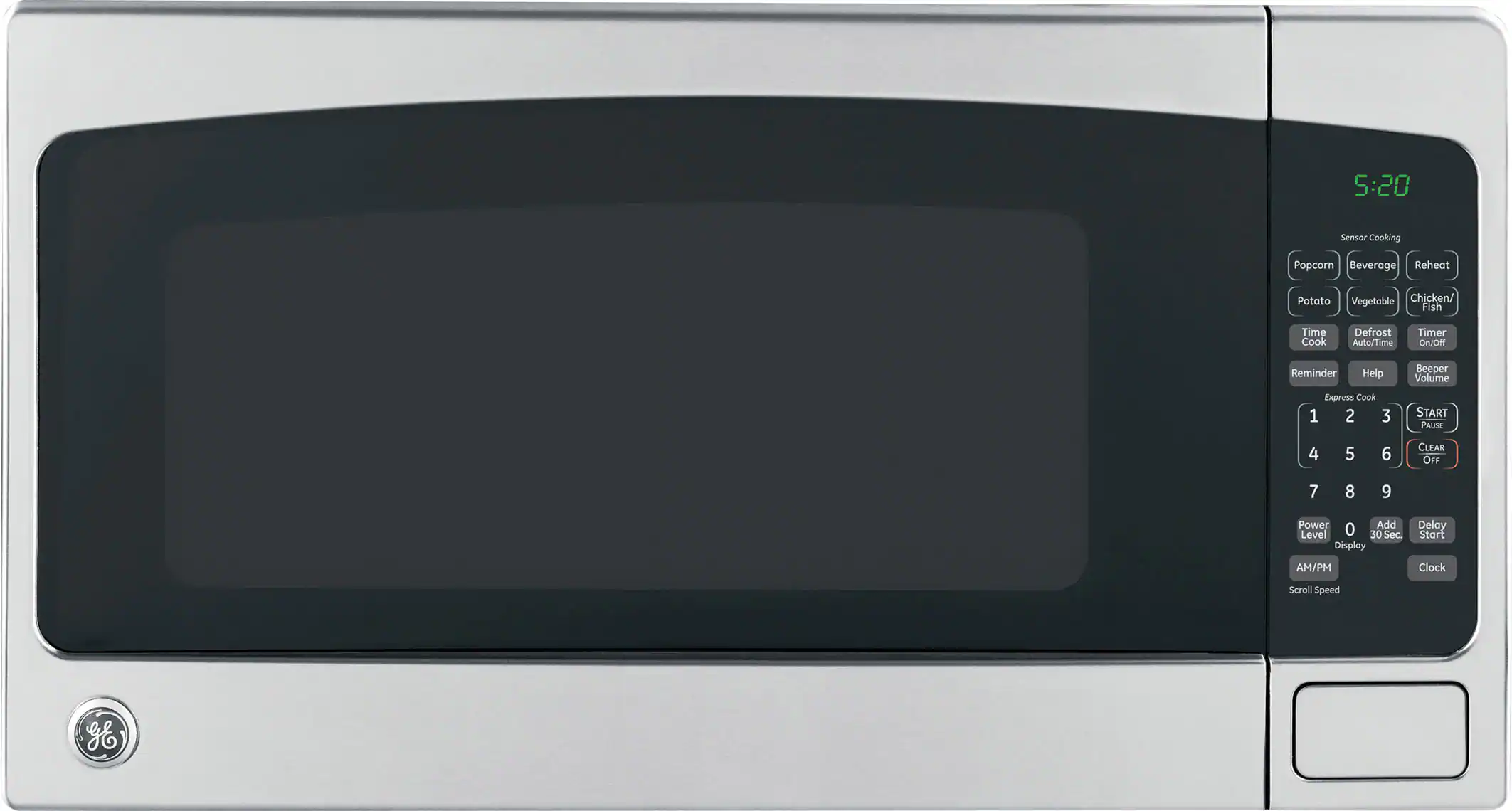 GE - 2.0 Cu. Ft. Countertop Microwave with Sensor Cooking and Defrost - Stainless Steel