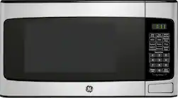 GE - 1.1 Cu. Ft. Countertop Microwave with Convenience Cooking Controls - Stainless Steel - Front_Zoom