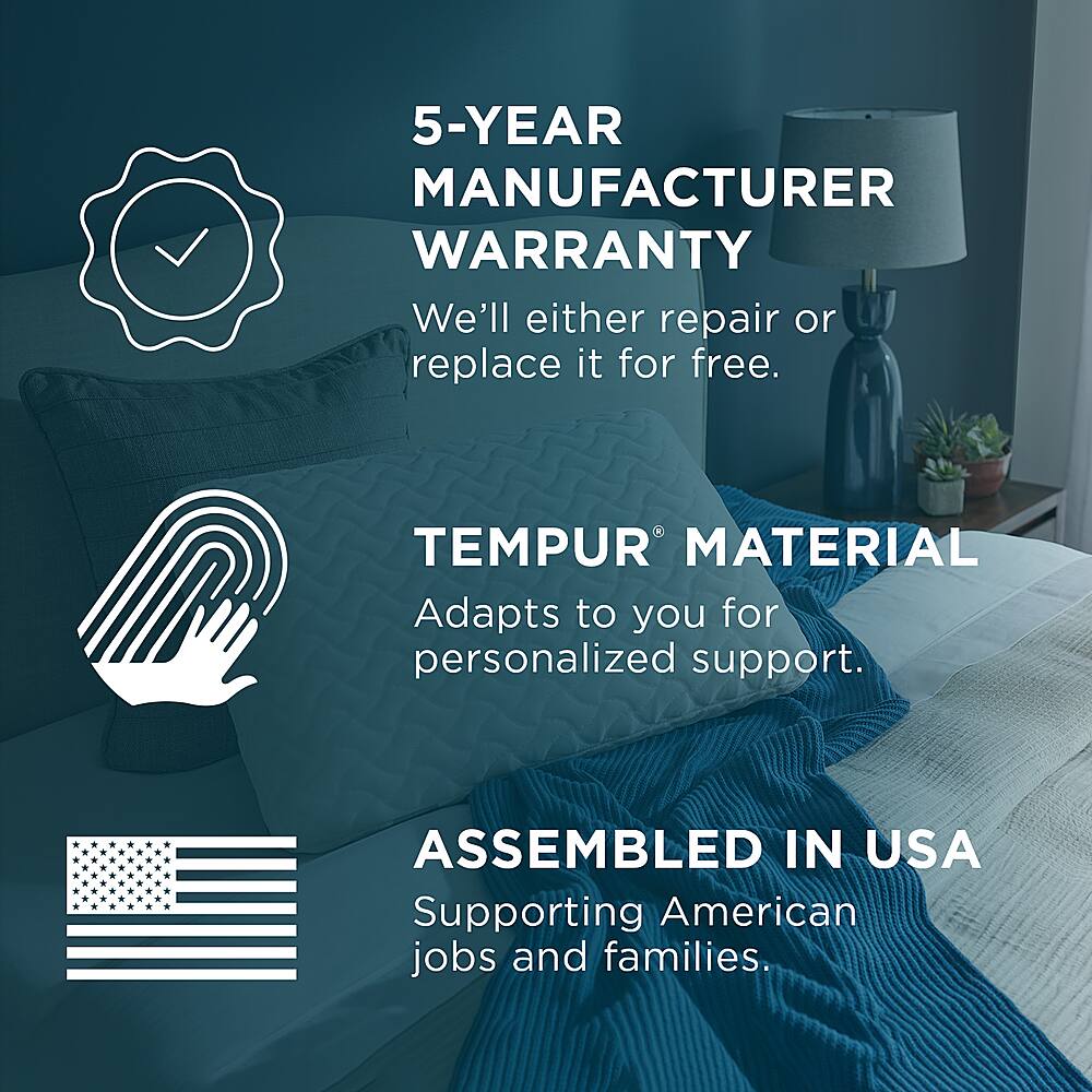 Alt View 17. Tempur-Pedic - Tempur-Cloud® Plush Support Pillow, Standard - White.