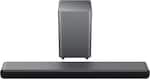 Front. TCL - S55H 2.1 Channel S-Class Soundbar with Wireless Subwoofer, Dolby Atmos - Black.