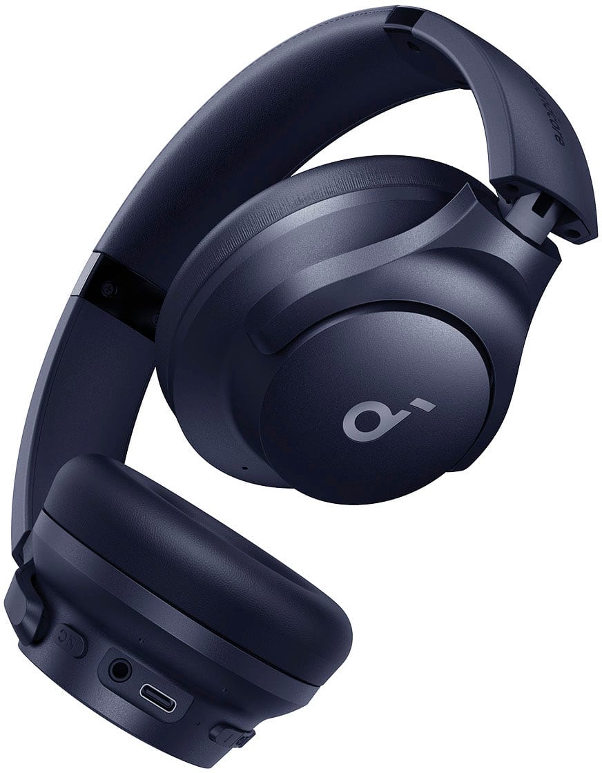 Alt View 13. Soundcore - by Anker Q20i Over-Ear Headphones with Active Noise Cancelling, Deep Bass, and 40-Hour Playtime - Blue.