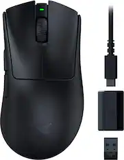 The text on the image reads "Razer BlackShark USB Wireless Mouse".