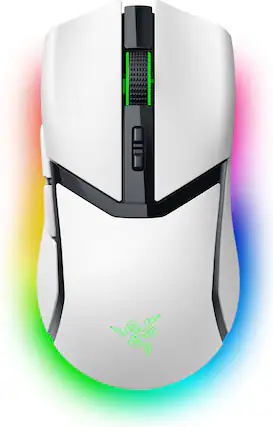 Front. Razer - Cobra Pro Wireless Gaming Mouse with Chroma RGB Lighting and 10 Customizable Controls - White.