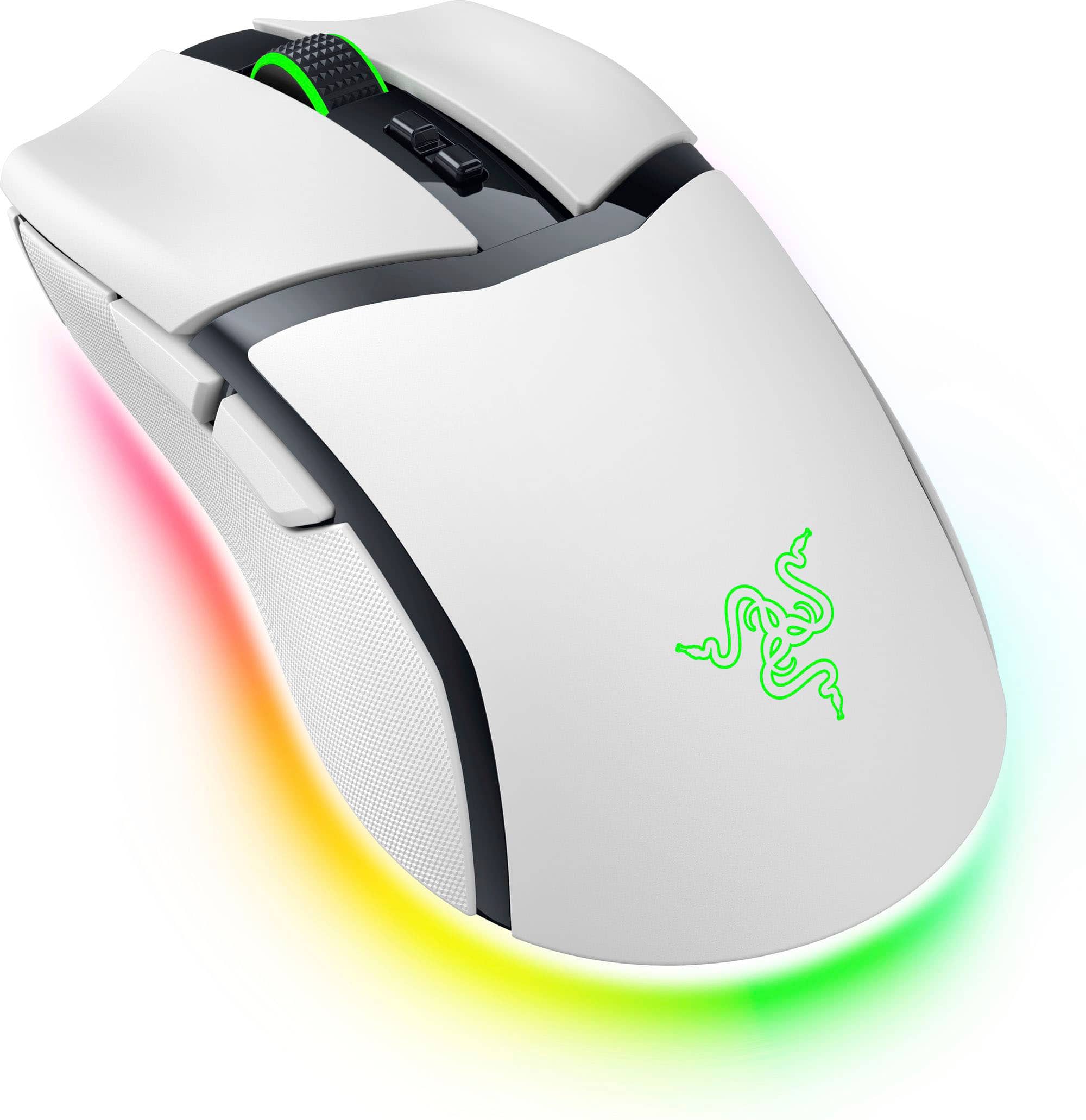 Alt View 19. Razer - Cobra Pro Wireless Gaming Mouse with Chroma RGB Lighting and 10 Customizable Controls - White.