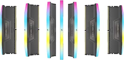 CORSAIR VENGEANCE RGB 64GB (2 x 32GB) DDR5 6000MHz Z30 AMD EXPO CORSAIR VENGEANCE RGB 64GB (2 x 32GB) DDR5 6000MHz Z30 AMD EXPO