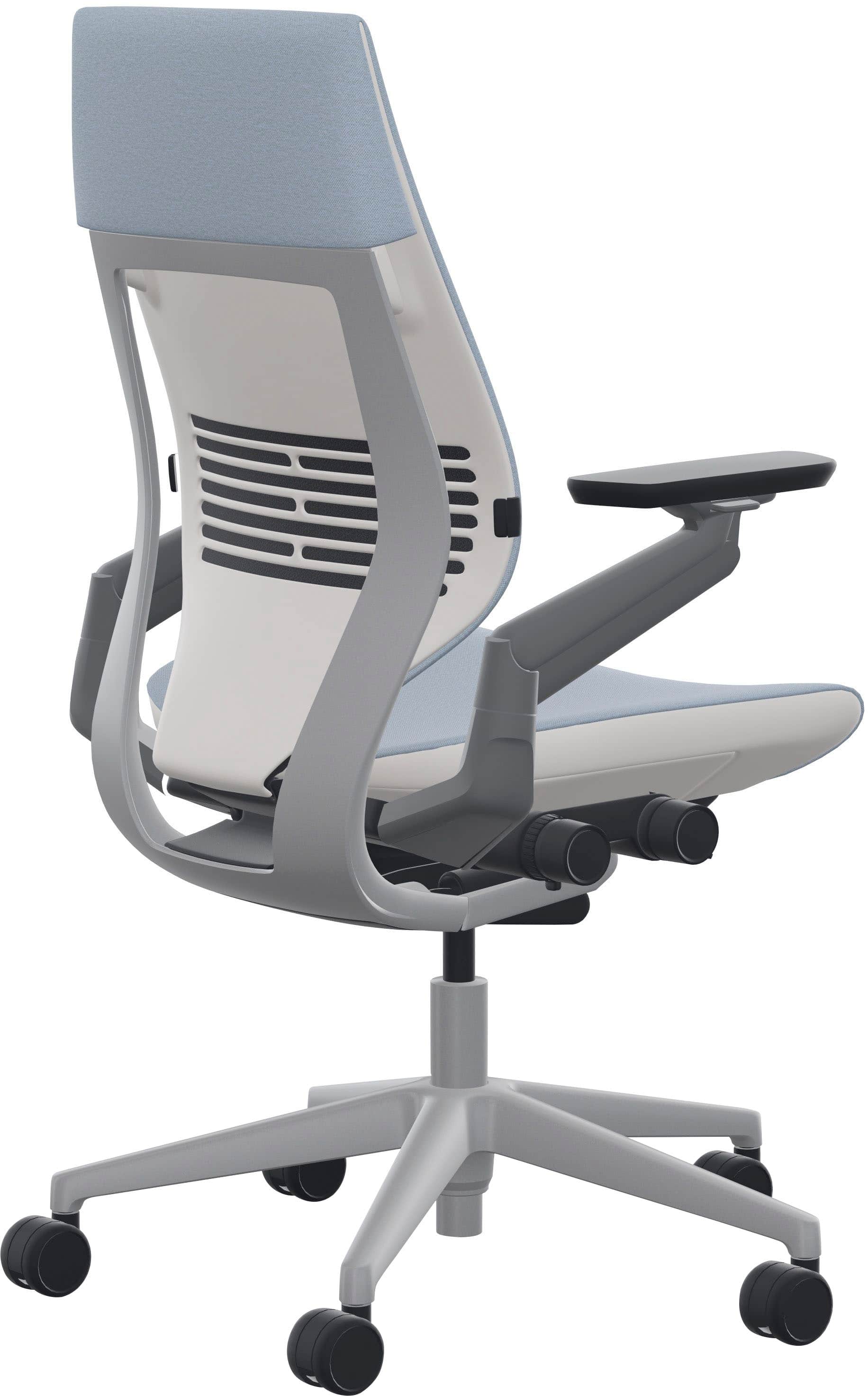 Angle. Steelcase - Gesture Wrapped Back Office/Gaming Chair - Blue Nickel.