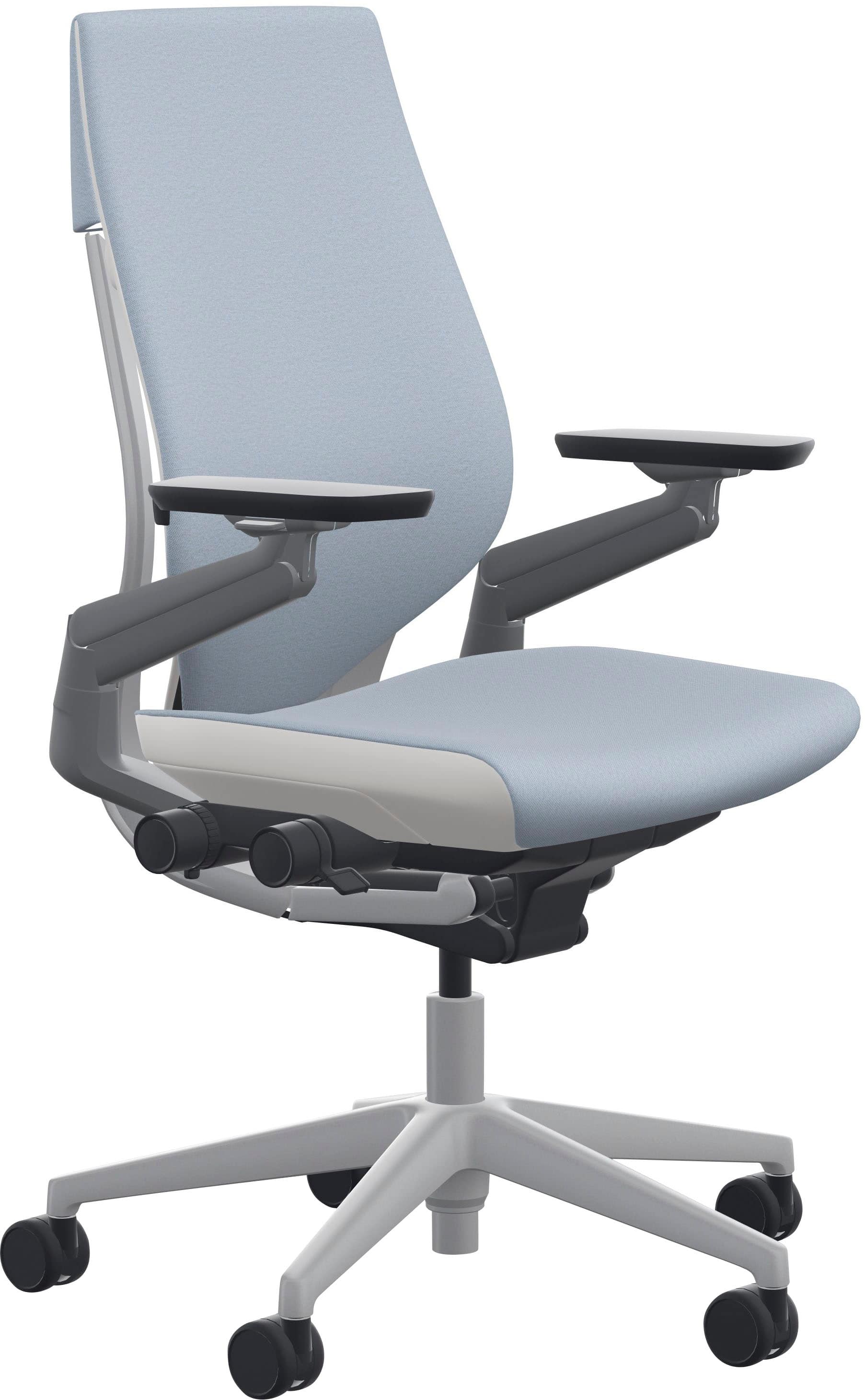 Front. Steelcase - Gesture Wrapped Back Office/Gaming Chair - Blue Nickel.