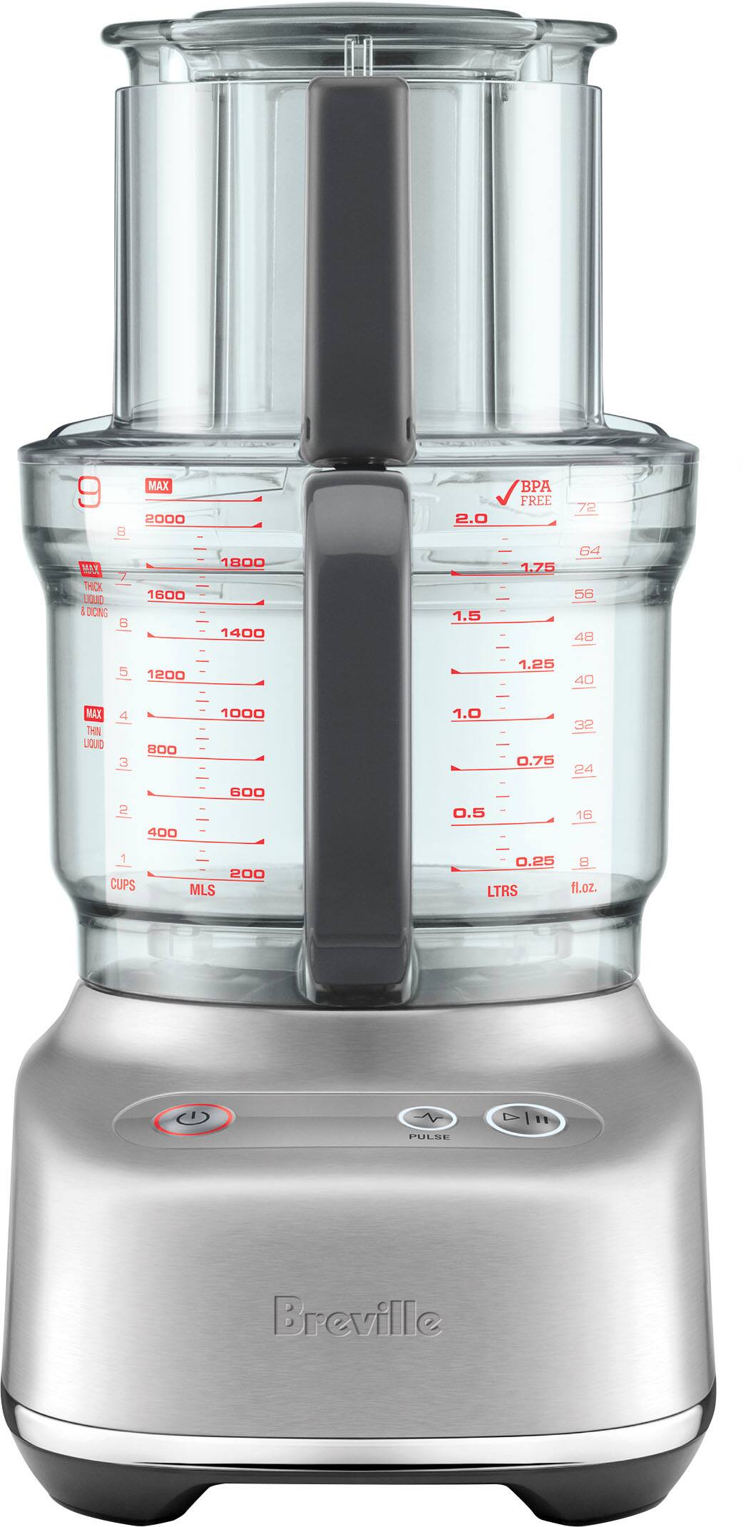 Left. Breville - the Sous Chef 9-Cup Food Processor - Brushed Stainless Steel.