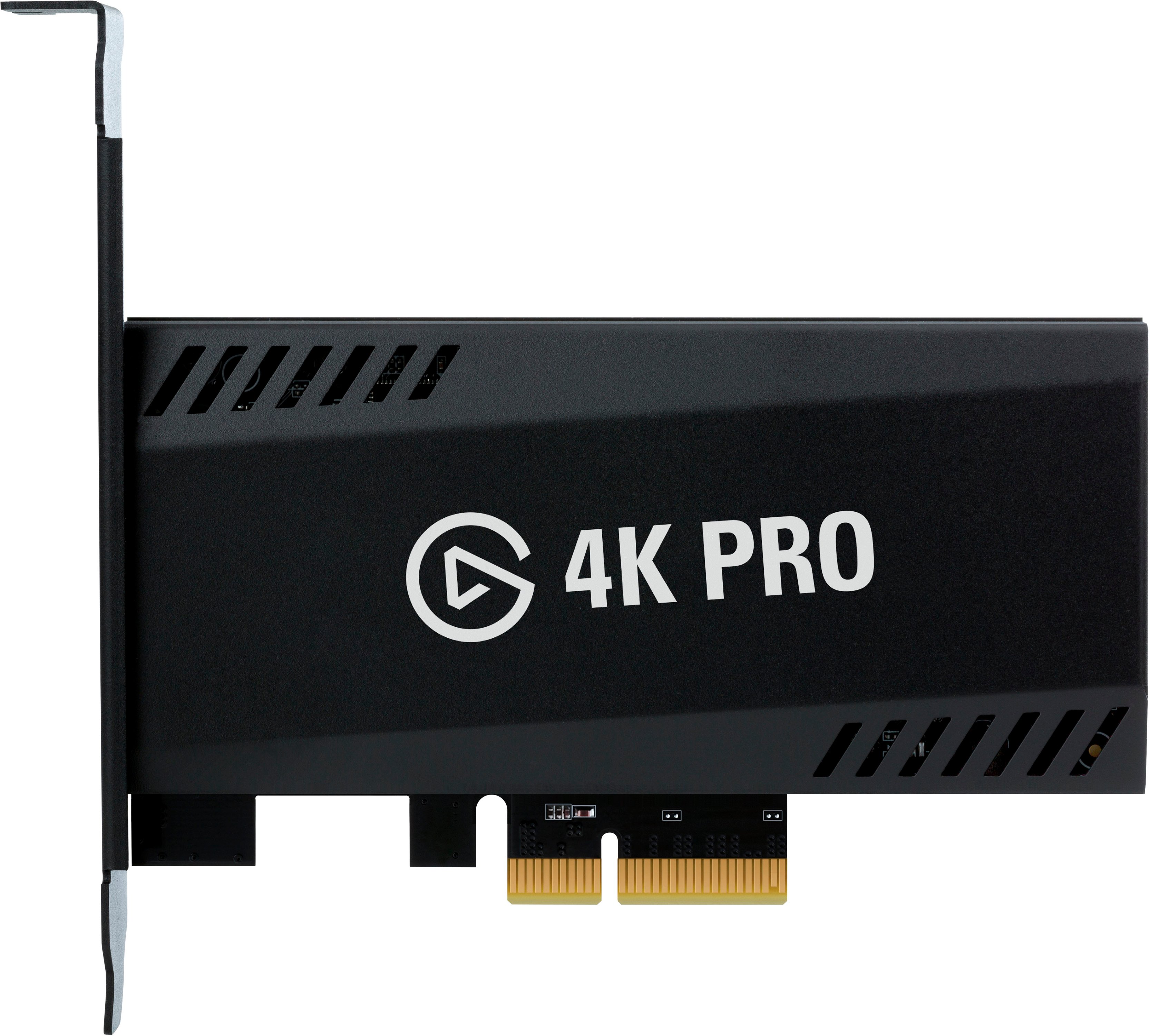 The image features a black box with the text "4K PRO" on it. The box is likely a 4K Pro device, which is designed for 4K resolution and high-quality video playback. The box is sitting on a white background, making the black box stand out prominently.