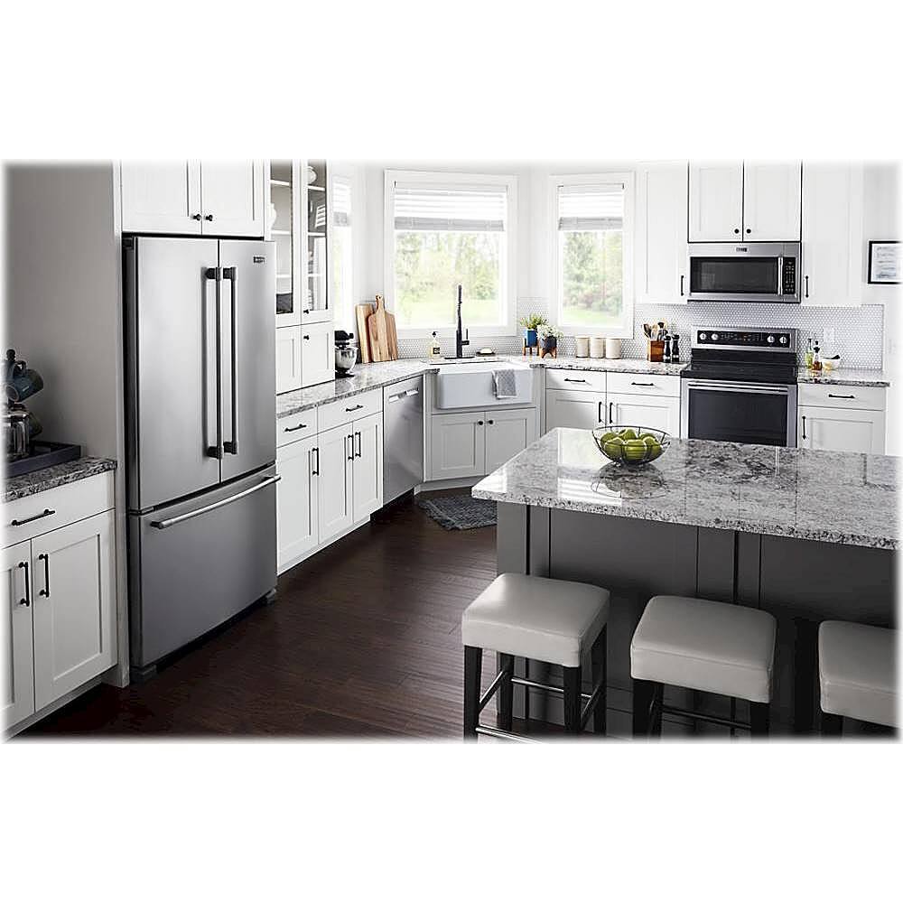 Alt View 15. Maytag - 20 cu. ft. French Door Refrigerator with PowerCold Feature - Stainless steel.