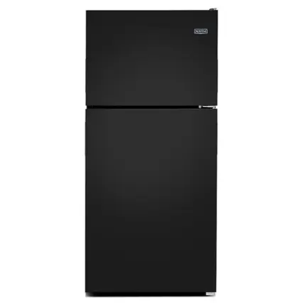 Front. Maytag - 18.1 Cu. Ft. Top-Freezer Refrigerator - Black.