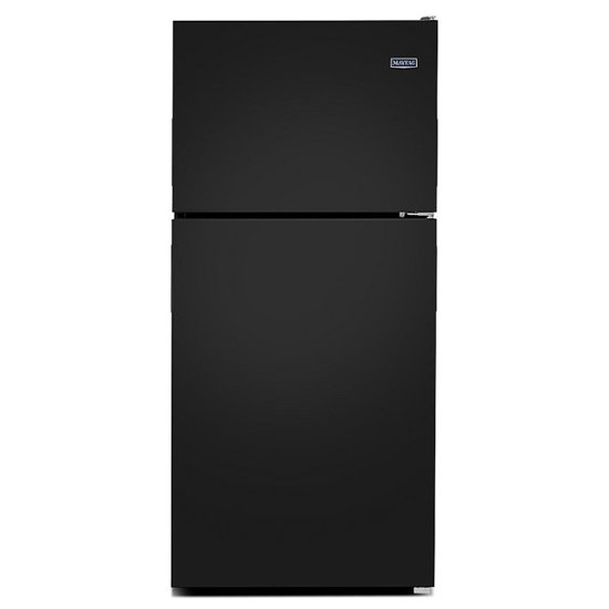 Front. Maytag - 18.1 Cu. Ft. Top-Freezer Refrigerator - Black.