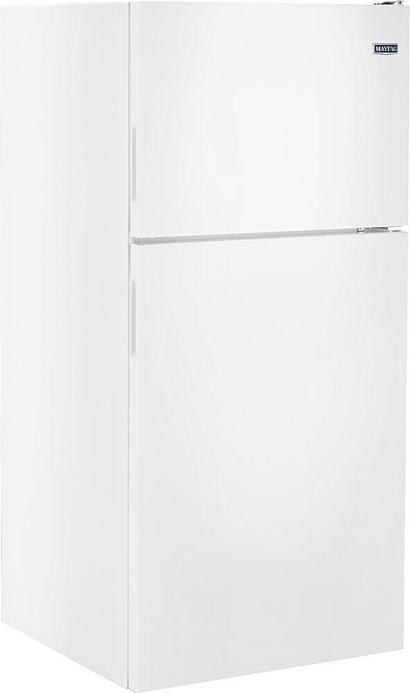 Angle. Maytag - 18.1 Cu. Ft. Top-Freezer Refrigerator - White.