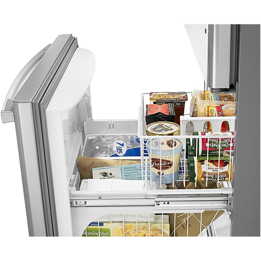 Alt View 14. Amana - 18 Cu. Ft. Bottom-Freezer Refrigerator with EasyFreezer Pull-Out Drawer - Stainless Steel.